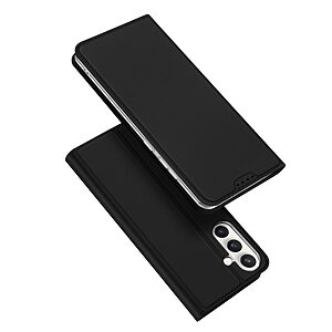 Θήκη Samsung Galaxy S25 5G / FE 5G - DUX DUCIS Skin Pro Series - Flip Πορτοφόλι από Συνθετικό Δέρμα (PU) - Μαύρο - Wallet/Stand