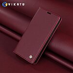 Θήκη Samsung Galaxy S25 5G - YIKATU - Flip Πορτοφόλι από Συνθετικό Δέρμα (PU) - Βαθύ Κόκκινο - Wallet/Stand - Εικόνα 2