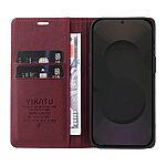 Θήκη Samsung Galaxy S25 5G - YIKATU - Flip Πορτοφόλι από Συνθετικό Δέρμα (PU) - Βαθύ Κόκκινο - Wallet/Stand - Εικόνα 3