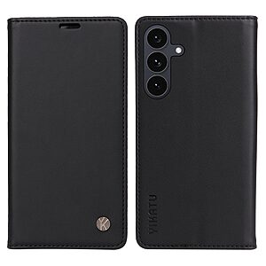 Θήκη Samsung Galaxy S25 5G - YIKATU - Flip Πορτοφόλι από Συνθετικό Δέρμα (PU) με TPU - Μαύρο - Wallet/Stand