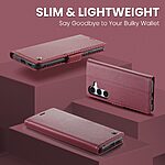 Θήκη Samsung Galaxy S25 FE 5G - CASEME 023 - Flip Πορτοφόλι από Συνθετικό Δέρμα (PU) - Κόκκινο - RFID/Wallet/Stand - Εικόνα 3