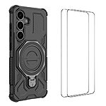 Θήκη Samsung Galaxy S25 FE 5G - WANLONFENG KJ Series - Σκληρή Θήκη PC+TPU - Μαύρο - Stand