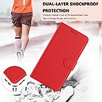 Θήκη Xiaomi Redmi 15 5G (171mm) / 4G (171mm) - OEM - Flip Πορτοφόλι από Συνθετικό Δέρμα (PU) με TPU - Κόκκινο - Stand - Εικόνα 3