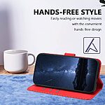 Θήκη Xiaomi Redmi 15 5G (171mm) / 4G (171mm) - OEM - Flip Πορτοφόλι από Συνθετικό Δέρμα (PU) με TPU - Κόκκινο - Stand - Εικόνα 4