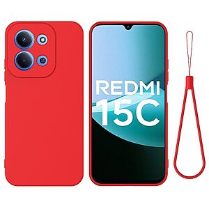 Θήκη Xiaomi Redmi 15C 4G (173mm) - OEM - Πλάτη Σιλικόνης - Κόκκινο