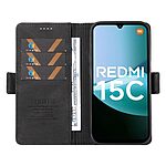 Θήκη Xiaomi Redmi 15C 4G (173mm) / Poco C85 4G (173mm) - YIKATU YK-005 - Flip Πορτοφόλι από Συνθετικό Δέρμα (PU) με TPU - Μαύρο - Wallet/Stand - Εικόνα 4