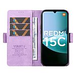 Θήκη Xiaomi Redmi 15C 4G (173mm) / Poco C85 4G (173mm) - YIKATU YK-005 - Flip Πορτοφόλι από Συνθετικό Δέρμα (PU) - Μωβ - Wallet/Stand - Εικόνα 4