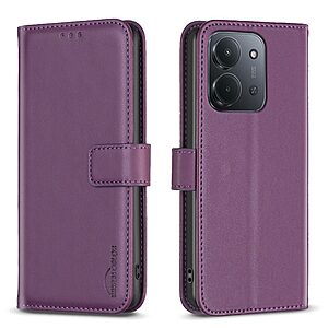 Θήκη Xiaomi Redmi 15C 5G (173mm) / 4G (173mm) - BINFEN COLOR BF17 - Flip Πορτοφόλι από Συνθετικό Δέρμα (PU) - Μωβ Σκούρο - Wallet/Stand