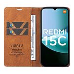 Θήκη Xiaomi Redmi 15C 5G (173mm) / 4G (173mm) - YIKATU YK-004 - Flip Πορτοφόλι από Συνθετικό Δέρμα (PU) με TPU - Καφέ - Wallet/Stand - Εικόνα 5