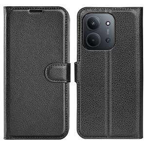 Θήκη Xiaomi Redmi 15C 5G (173mm) / 4G (173mm) - OEM - Flip Πορτοφόλι από Συνθετικό Δέρμα (PU) με TPU - Μαύρο - Wallet/Stand