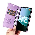 Θήκη Xiaomi Redmi 15C 5G (173mm) / 4G (173mm) - YIKATU YK-004 - Flip Πορτοφόλι από Συνθετικό Δέρμα (PU) - Μωβ - Wallet/Stand - Εικόνα 10