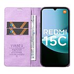 Θήκη Xiaomi Redmi 15C 5G (173mm) / 4G (173mm) - YIKATU YK-004 - Flip Πορτοφόλι από Συνθετικό Δέρμα (PU) - Μωβ - Wallet/Stand - Εικόνα 4