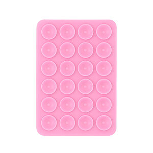 Ροζ βεντουζάκια σιλικόνης διπλής όψης για σταθερή στήριξη του κινητού σου σε οποιαδήποτε λεία επιφάνεια - Πρακτική λύση για hands-free χρήση όπου κι αν βρίσκεσαι