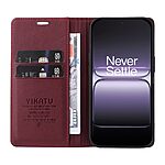 Θήκη OnePlus Nord 5 5G - YIKATU - Flip Πορτοφόλι από Συνθετικό Δέρμα (PU) με TPU - Κόκκινο - Wallet/Stand - Εικόνα 4