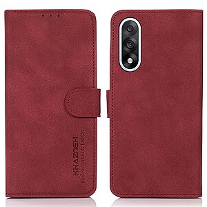 Θήκη OnePlus Nord 5 5G - KHAZNEH - Flip Πορτοφόλι από Συνθετικό Δέρμα (PU) με TPU - Κόκκινο - Wallet/Stand