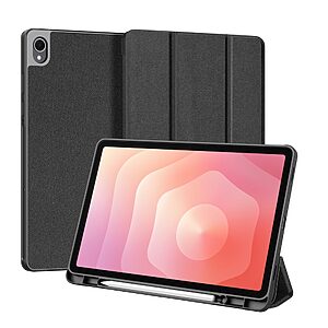 Θήκη Samsung Galaxy Tab S11 - DUX DUCIS Domo Series - Flip Θήκη από Συνθετικό Δέρμα (PU) με TPU - Μαύρο - Stand