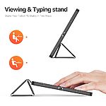 Θήκη Samsung Galaxy Tab S11 - DUX DUCIS Domo Series - Flip Θήκη από Συνθετικό Δέρμα (PU) με TPU - Μαύρο - Stand - Εικόνα 3