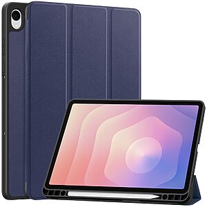 Θήκη Samsung Galaxy Tab S11 - OEM - Flip Θήκη από Συνθετικό Δέρμα (PU) με TPU - Μπλε - Stand