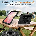 Θήκη Samsung Galaxy Tab S11 - OEM - Σκληρή Θήκη PC+TPU - Μαύρο - Stand - Εικόνα 3