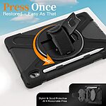 Θήκη Samsung Galaxy Tab S11 - OEM - Σκληρή Θήκη PC+TPU - Μαύρο - Stand - Εικόνα 5