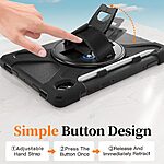 Θήκη Samsung Galaxy Tab S11 - OEM - Σκληρή Θήκη PC+TPU - Μαύρο - Stand - Εικόνα 6