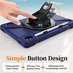 Θήκη Samsung Galaxy Tab S11 - OEM - Σκληρή Θήκη PC+TPU - Μπλε - Stand/Λουράκι - Εικόνα 6