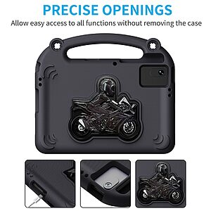 Θήκη Samsung Galaxy Tab S11 / S10 FE / S9 FE / S9 / S8 / S7 / Xiaomi Pad 6 / Redmi Pad 2 / Redmi Pad SE / Lenovo Tab M11 / Huawei MatePad SE 11 - OEM - Πλάτη EVA - Μαύρο - Stand - Εικόνα 2