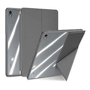 Θήκη Samsung Galaxy Tab S11 - DUX DUCIS Magi Series - Flip Θήκη από Συνθετικό Δέρμα (PU) με TPU - Γκρι - Stand