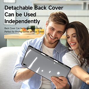 Θήκη Samsung Galaxy Tab S11 - DUX DUCIS Magi Series - Flip Θήκη από Συνθετικό Δέρμα (PU) με TPU - Γκρι - Stand - Εικόνα 2