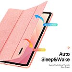 Θήκη Samsung Galaxy Tab S11 - DUX DUCIS Domo Series - Flip Θήκη από Συνθετικό Δέρμα (PU) με TPU - Ροζ - Stand - Εικόνα 7