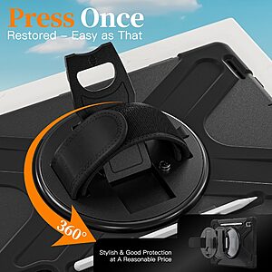 Θήκη Samsung Galaxy Tab S11 Ultra - OEM - Σκληρή Θήκη PC+TPU - Μαύρο - Stand - Εικόνα 2