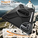 Θήκη Samsung Galaxy Tab S11 Ultra - OEM - Σκληρή Θήκη PC+TPU - Μαύρο - Stand - Εικόνα 4