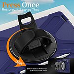 Θήκη Samsung Galaxy Tab S11 Ultra - OEM - Σκληρή Θήκη PC+TPU - Μπλε - Stand/Λουράκι - Εικόνα 2