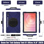 Θήκη Samsung Galaxy Tab S11 Ultra - OEM - Σκληρή Θήκη PC+TPU - Μπλε - Stand/Λουράκι - Εικόνα 3