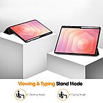 Θήκη Samsung Galaxy Tab S11 Ultra - OEM - Flip Θήκη από Συνθετικό Δέρμα (PU) με TPU - Μαύρο - Stand - Εικόνα 7