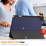 Θήκη Samsung Galaxy Tab S11 Ultra - OEM - Flip Θήκη από Συνθετικό Δέρμα (PU) με TPU - Μπλε - Stand - Εικόνα 10