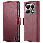 Θήκη Xiaomi 15T 5G - CASEME 023 - Flip Πορτοφόλι από Συνθετικό Δέρμα (PU) με TPU - Κόκκινο - RFID/Wallet/Stand