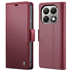 Θήκη Xiaomi 15T 5G - CASEME 023 - Flip Πορτοφόλι από Συνθετικό Δέρμα (PU) με TPU - Κόκκινο - RFID/Wallet/Stand