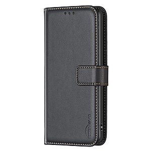 Θήκη Xiaomi 15T 5G - BINFEN COLOR BF17 - Flip Πορτοφόλι από Συνθετικό Δέρμα (PU) με TPU - Μαύρο - Wallet/Stand - Εικόνα 2