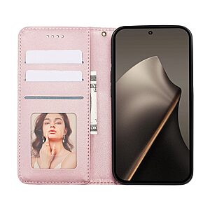 Θήκη Xiaomi 15T 5G - OEM - Flip Πορτοφόλι από Συνθετικό Δέρμα (PU) με TPU - Ροζ Χρυσό - Wallet/Stand/Λουράκι - Εικόνα 2