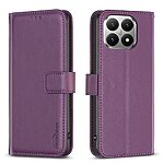 Θήκη Xiaomi 15T 5G - BINFEN COLOR BF17 - Flip Πορτοφόλι από Συνθετικό Δέρμα (PU) με TPU - μωβ σκούρο - Wallet/Stand