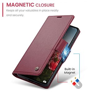Θήκη Xiaomi 15T Pro 5G - CASEME 023 - Flip Πορτοφόλι από Συνθετικό Δέρμα (PU) με TPU - Κόκκινο - RFID/Wallet/Stand - Εικόνα 2