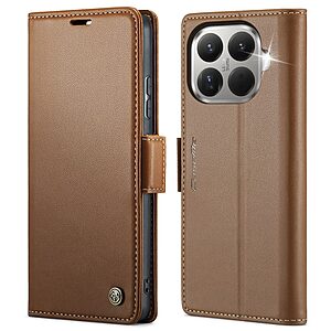 Θήκη Xiaomi 15T Pro 5G - CASEME 023 - Flip Πορτοφόλι από Συνθετικό Δέρμα (PU) με TPU - Καφέ - RFID/Wallet/Stand