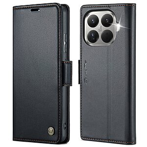 Θήκη Xiaomi 15T Pro 5G - CASEME 023 - Flip Πορτοφόλι από Συνθετικό Δέρμα (PU) με TPU - Μαύρο - RFID/Wallet/Stand