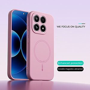 Θήκη Xiaomi 17 5G - ABEEL - Πλάτη Σιλικόνης - Ροζ - MagSafe - Εικόνα 2