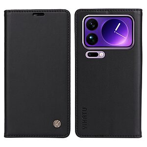 Θήκη Xiaomi 17 Pro Max 5G - YIKATU - Flip Πορτοφόλι από Συνθετικό Δέρμα (PU) με TPU - Μαύρο - Wallet/Stand