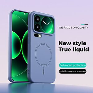 Θήκη Xiaomi 17 Pro Max 5G - ABEEL - Πλάτη Σιλικόνης - Γαλάζιο - MagSafe - Εικόνα 2