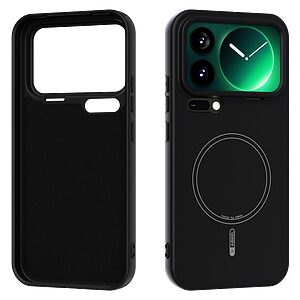 Θήκη Xiaomi 17 Pro Max 5G - ABEEL - Πλάτη Σιλικόνης - Μαύρο - MagSafe