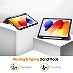 Θήκη Xiaomi Redmi Pad 2 Pro - OEM - Flip Θήκη από Συνθετικό Δέρμα (PU) με TPU - Κόκκινο - Stand - Εικόνα 9