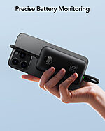 Power Bank VEGER K1 10000mAh 35W PD με Ενσωματωμένα Καλώδια USB-C & Lightning - Image 2